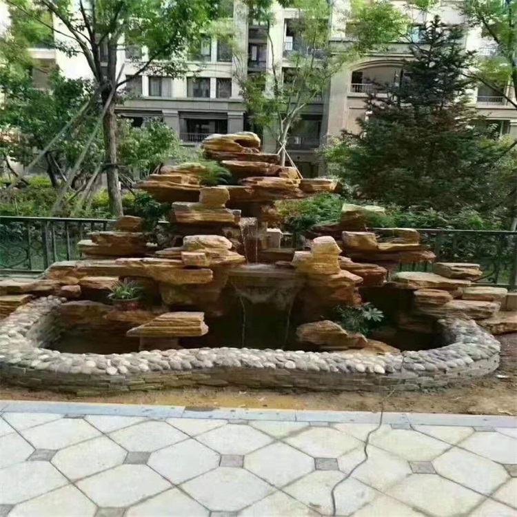 青海庭院假山鱼池设计方案